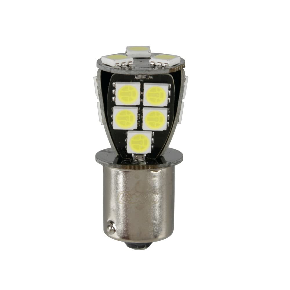 PILOT 57876 24/32V LED Series - 18 SMD x 1 Chip - (P21W) - BA15s - 1 pz - D/Blister - Bianco - Doppia polarità - Resistenza incorporata