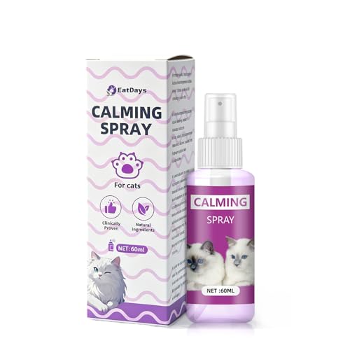 EatDays Cat Calming Spray with 10% Pheromones & Lavender - 15-Minute Fast…