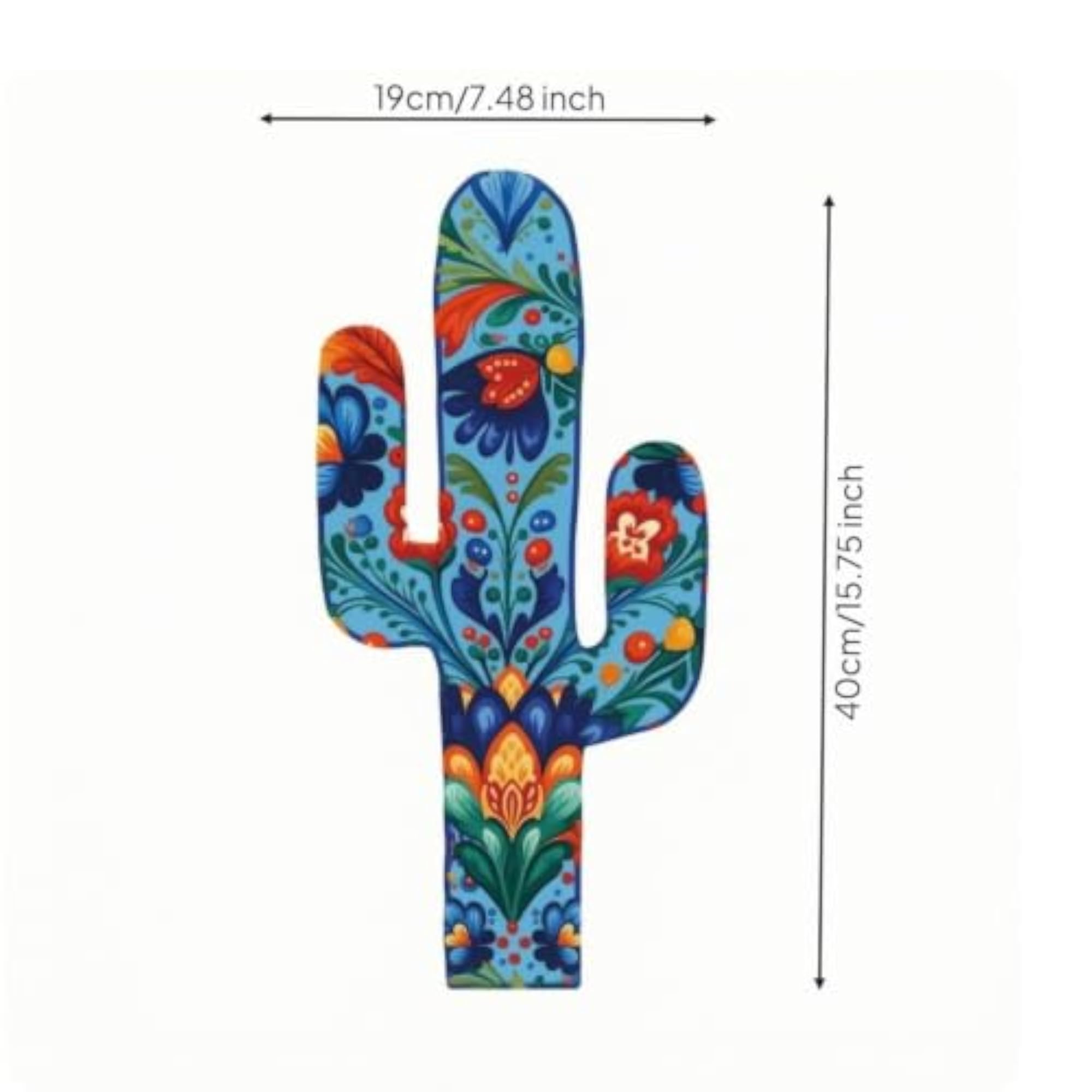 Lightweight Metal Cactus Wall Art for Living Room