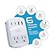 Ceptics World Travel Adapter Kit 2 USB-A, USB-C US Outlets, 20W/QC 18W Power Delivery, Surge Protection, SWADAPT Compatible for Europe, UK, China, Australia, Japan Perfect Laptop (WPS-5B)