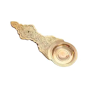 Swaha Brass Kapoor Holder | Karpuram Arati for Pooja | Camphor Burner