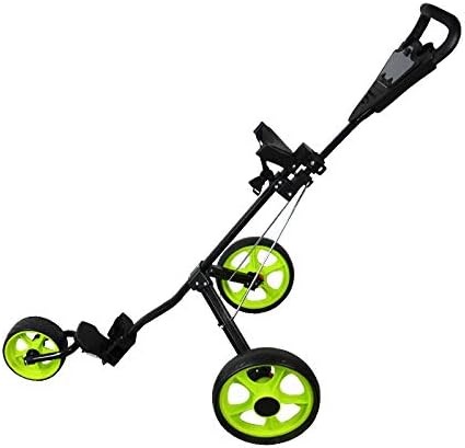 Golf PushCart Push Cart for Golf Clubs Golf Trolley Aluminum Trolley cart, Genuine Foldable Three-Wheeled Golf cart (Color : 3)