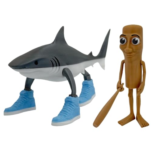 GETBSTOOP トラララロトラララデスクの装飾、面白いイタリアのブレインロットサメのミームの置物、トラララロトラララミームコレクタブル、スニーカーのサメ、デスク装飾同僚や友人向けの飾り飾りギフト