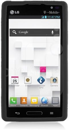 Eagle Cell SCLGP769S01 Barely There Slim and Soft Skin Case for LG Optimus L9/Optimus 4G P769 - Retail Packaging - Black