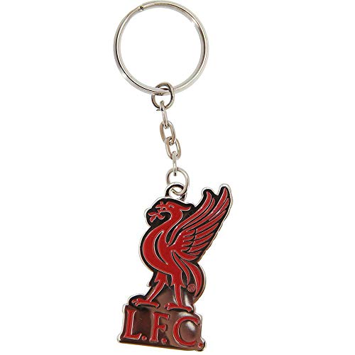 Liverpool FC Official Soccer Crest Keyring (One Size) (Silver/Red)