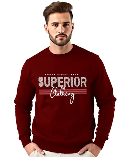 Image of AUSK- Men's Fleece Oversized Printed Sweatshirt