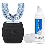 Elektrische Ultraschall Zahnbürste, Mayeec 360 Automatische Zahnbürste für Männer, 360° Auto Zahnaufhellung Bürste Schallzahnbürste Erwachsene mit Timer & kabellosem Laden