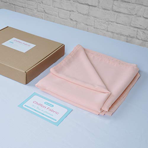 Bluekate Chiffon Fabric. 10 Yard Continuous Sheer Fabric. Voile Fabric Pink Table Runner, Chiffon Table Runner, Gauze Wedding Table Runner, Wedding Arch Draping Fabric, Blush Chiffon Scarf or Blouses