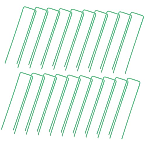 TOYANDONA 20piezas Estacas De Tierra para Jardinería Clavos De Jardinería Estacas Forma Herramientas De Fijación para Paisajismo Clavos para Fijar Césped para Huertos y Céspedes
