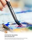Nicpro 15 PCS Professional Watercolor Paint Brushes Set, Artist Synthetic Fine Squirrel Brush Round Tip for Adult Detail, Gouache, Acrylic, Oil Painting