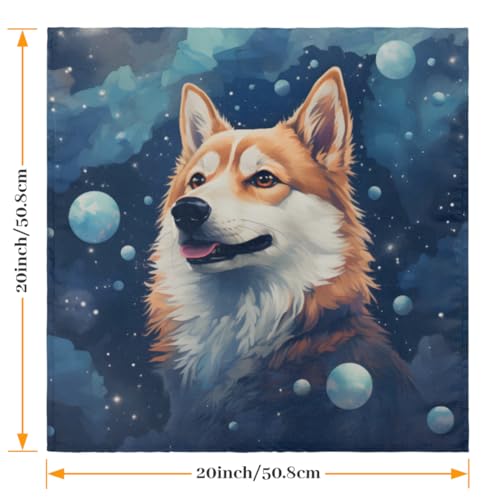 Servilletas de Tela Funny Husky Set x6 50.5x50.5 cm miniatura 2
