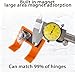 Magnetic Cabinet Door Hinge Spacer with Scale, 2mm Gap Alignment Tool for Cabinet Door Installation, Magnetic Hinge Jig for Door Gap, 2 Pack Mounting & Alignment Assist (Orange)