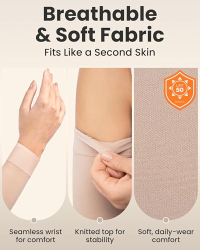 Image of KEMFORD Lymphedema Compression Arm Sleeves for Women - Arm Support for Swelling & Edema