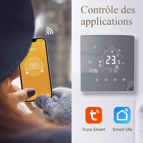 Thermostat Intelligent Beok Tuya pour chauffage par sol Thermostat Intelligent Beok Tuya pour chauffage par sol