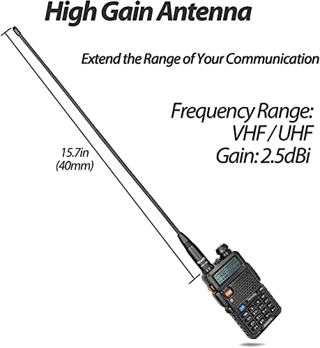 Ham Radio Uv-5R Pro 8W Dual Band Two Way Radio With Handheld Speaker Mic And Antenna 2Pack And Programming Cable #TOP2