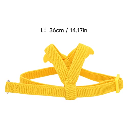 GLOGLOW Coleira para pássaros, fácil de usar, elástica, ampla aplicação para treinamento amarelo