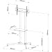 TradeMount Soporte de pie para TV Soporte con Ruedas, Estante, Sony 49"...