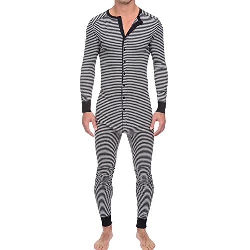 Schlafanzug Pyjama Jumpsuit Einteiler Herren Kurz Jumpsuit Onesie Jogger...