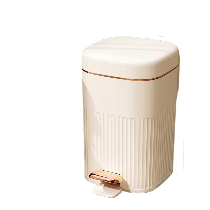 Miniatura 4 de Contenedor de residuos Cubo De Basura De Lujo Con Pedal, Cubo De Basura De Doble Cubierta Abierta, Cubo De Basura De Gran Capacidad, Cubo De Basura