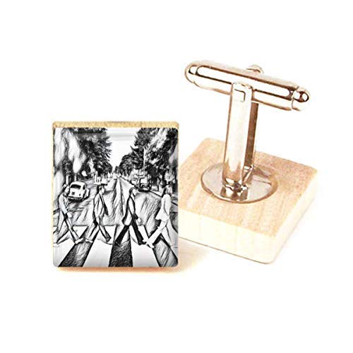Beatles Cufflinks Abbey Road sketch handmade unique gift