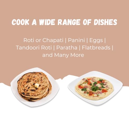 Image of Pencil Pre-Seasoned Cast Iron Concave Tawa 23.5 cm | Roti /Chapati Tawa | Compatible with Gas Stoves & Induction | Naturally Nonstick | 100% Pure & Toxin-Free | No Chemical Coating | Durable | Black