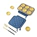 Potholders Set Trivets Kitchen Heat Resistant Pure Cotton Coasters Hot Pads Pot Holders Set of 6 for Everyday Cooking and Baking by 7 x 7 Inch (Blue)