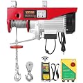 VEVOR Electric Hoist, 1760 lbs 120V Electric Winch with 328 ft Wireless Remote Control, 40 ft Single Cable Lifting Height, Single/Double Slings, Emergency Stop, Lift Hoist for Garage Warehouse Factory