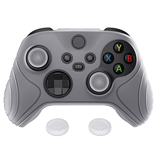 eXtremeRate PlayVital Samurai Edition Clear White Anti-Slip Controller Grip Silicone Skin, Ergonomic Soft Rubber Protective Case Cover for Xbox Series S/X Controller with Clear White Thumb Stick Caps eXtremeRate PlayVital Samurai Edition Clear White Anti-Slip Controller Grip Silicone Skin, Ergonomic Soft Rubber Protective Case Cover for Xbox Series S/X Controller with Clear White Thumb Stick Caps