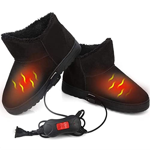 ZMIN Bottes Chauffantes Électriques Chaussons Chauffants Rechargeables Chaussures Chauffe-Pieds Chauds d'hiver pour Hommes Femmes, Chaussons...