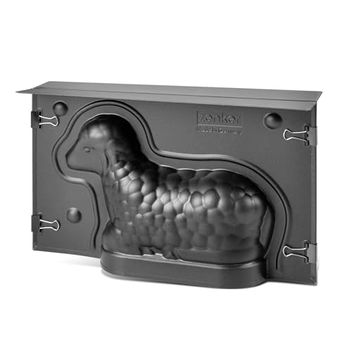 Zenker 9103 Moule agneau pascal 3D, moule à gâteau, moule gâteau de Pâques, moule 3D, Acier, Noir, 23,5 x 15 x 6 cm