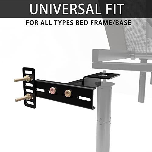 Ogonbrick Universal Headboard Brackets Adjustable Base Headboard Brackets For Metal Bed Frame Headboard Wall Mounting Bracket With Footboard Extension Kit Matte Black thumb #2