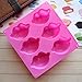 2 Pack Hot Lips Soap Molds, 3D Sexy Red Lips Kisses Collection Silicone Molds Chocolate Candy Bath Bomb Lotion Bar Mould Ice Cube Tray Cupcake Cake Baking Pan Wedding Party Supplies