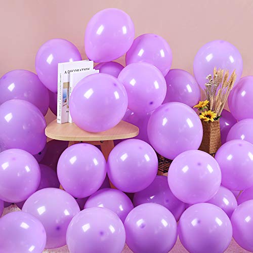 Beishida 100Pcs Lavender Balloons 10 Inch Pastel Purple Balloons Pearl Purple Balloon Latex Helium Balloons For Birthday Wedding Baby Bridal Shower Party Decorations Supplies #TOP3