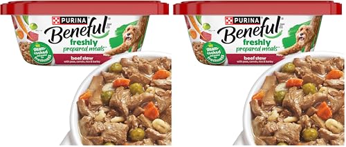 Beneful Purina Gravy Wet Dog Food, Prepared Meals Beef Stew - (8) 10 oz. Tubs (Pack of 2)