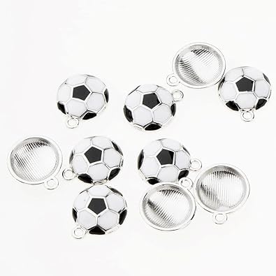 10PCs 1.8cm Soccer Ball Necklace Gift Soccer Ball Gift for Women Beading and Jewelry Arts, Crafts2