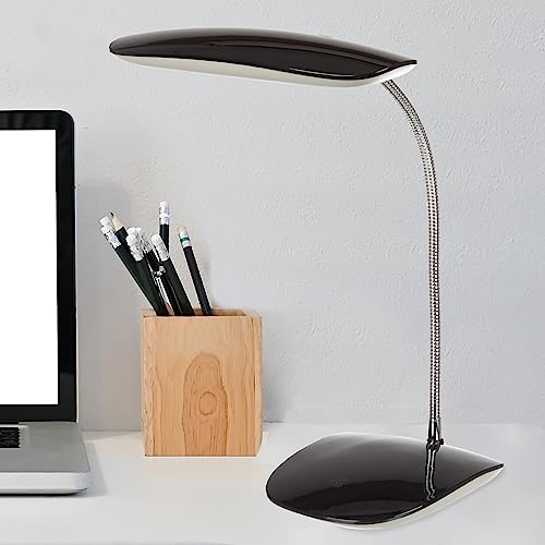 Lavish Home LED Desk Lamp, Touch Control, Adjustable, Black
