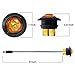 MADCATZ (Pack of 20) 3/4 Inch Small Round Amber LED Trailer Turn Signal Side Marker Indicator Lights Truck Trailer Bus Universal 12V DC Grommets Plug XT-DC