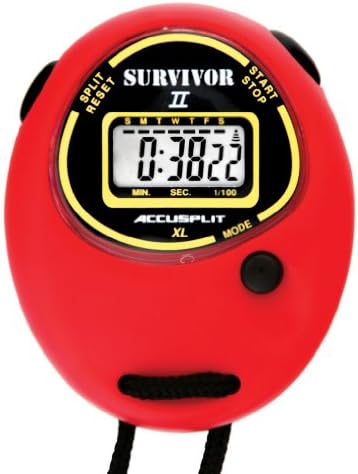ACCUSPLIT Survivor II S2XL Stopwatch, Clock (Red)