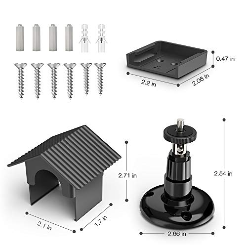 KKmoon Suporte de montagem na parede da câmera Wyze Suporte de montagem ajustável de 360 ​​graus com