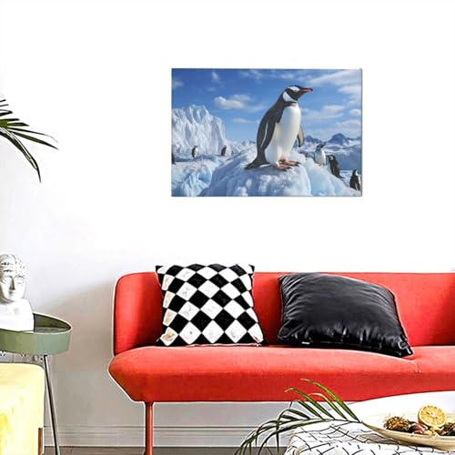 Peintures murales modernes de pingouin pour chambre cocooning