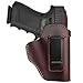 Leather Holster for Carry, IWB Leather Gun Holsters for Glock 17 19 43X/ Sig P365/ Ruger Security 9/ Springfield Hellcat Pro XDS/Taurus G2C G3C/ M&P 9mm Shield SD9VE SW9VE & More Pistols