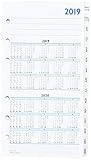 Semana Calendario 2019 Macro hojas tamaño 8, 7 x 15, 3 cm