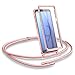 Produktbild SURITCH Kompatibel mit Samsung S9 Handykette Handyhülle mit Kordel zum Umhängen Necklace Hülle mit Band Schutzhülle mit integriertem Displayschutz für Samsung Galaxy S9 (Roségold)