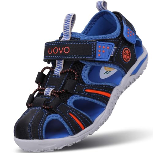 [FUAUFAS] UOVO Boys Sandals Kids Summer Sandals Toddler Little Boys Closed Toe Athletic Hiking Outdoor Sport Sandals Size 10 Blu