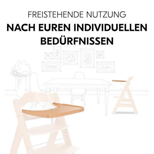 Hauck Essbrett & Tisch aus Holz für Alpha Hochstühle (Wooden Tray) - Natur – Ansicht 6
