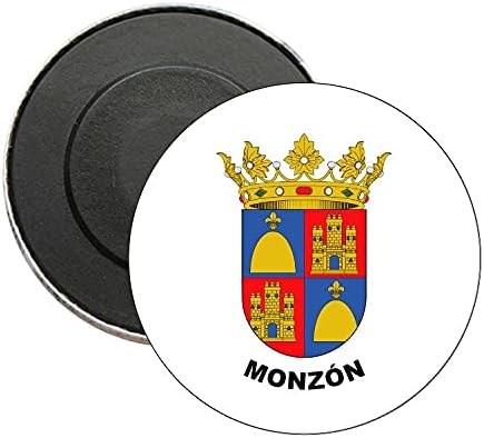 ROUND MAGNET. HERALDIC SHIELD MONZON HUESCA