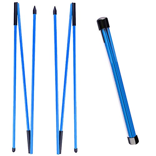 AMRTA Entraîneur de Swing de Golf D'alignement 48 Pouces Set of 2, Convient Aux Autocollants De Sac de Golf pour Hommes Femmes Sport Intérieur Extérieur (2 Pcs in 3 Sections-Bleu) Cover