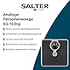 Salter 484 SBFEU16 mechanische Körperwaage mit Lupe – Badezimmerwaage, maximal 133 kg, kompakte Personenwaage, einfach ablesbare Anzeige, keine Batterien, Gewicht in kg, st/lbs, silber/schwarz