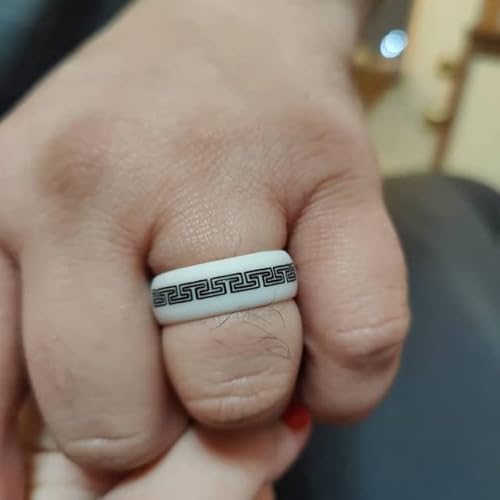 Aera Customized His & Hers Silicone Wedding Band Set - Engrave Any Text, Symbol, Image - Ships Next Day #TOP4