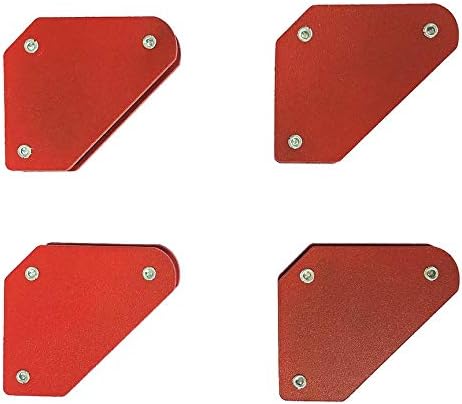 CNluca 4Pcs Mini Triangle-Welding Positioner 9Lb Magnetic Fixed Angle Soldering Locator Tools Without Switch Welding Set